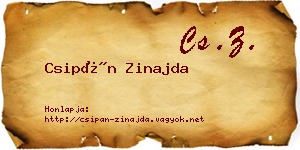 Csipán Zinajda névjegykártya